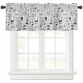 thumbnail image 1 of Game Console Valances for Windows Farmhouse Kitchen Curtains Valances Rod Pocket Valance Curtains for Kitchen Windows Black White Game Controller Monochrome Window Valances for Bathroom 60"x18", 1 of 6