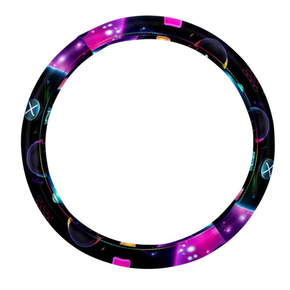 Game Controller 14.5 Inch Printing PVC Leather Car Wheel Cover Steering Wheel Cover Auto Accessories