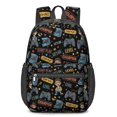 thumbnail image 1 of Game Controller Black Pattern 17" School Backpacks for Teens,Waterproof Oxford Fabric,S-Shape Padded Straps for School,Travel,Hiking,Camping, 1 of 6