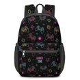 thumbnail image 1 of Game Controller Black Pattern 17" School Backpacks for Teens,Waterproof Oxford Fabric,S-Shape Padded Straps for School,Travel,Hiking,Camping, 1 of 6
