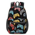 thumbnail image 1 of Game Controller Black Pattern 17" School Backpacks for Teens,Waterproof Oxford Fabric,S-Shape Padded Straps for School,Travel,Hiking,Camping, 1 of 6