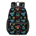 thumbnail image 1 of Game Controller Black Pattern 17" School Backpacks for Teens,Waterproof Oxford Fabric,S-Shape Padded Straps for School,Travel,Hiking,Camping, 1 of 6