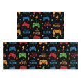 thumbnail image 1 of Game Controller Black Pattern Anti Fatigue Kitchen Rugs Set Of 2, Non Slip Washable Decorative Floor Mats for Kitchen Sink Laundry, 17"x30" and 17"x47", 1 of 5