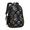 thumbnail image 1 of Game Controller Black Pattern Backpack for School, Cute School Bag with Adjustable Shoulder Straps and Padded Back, 16.9"x12.6"x5.9", 1 of 5
