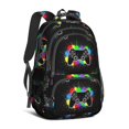 thumbnail image 1 of Game Controller Black Pattern Backpack for School, Cute School Bag with Adjustable Shoulder Straps and Padded Back, 16.9"x12.6"x5.9", 1 of 4