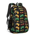 thumbnail image 1 of Game Controller Black Pattern Backpack for School, Cute School Bag with Adjustable Shoulder Straps and Padded Back, 16.9"x12.6"x5.9", 1 of 5