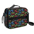 thumbnail image 1 of Game Controller Black Pattern Insulated Lunch Bag with Shoulder Strap and Bottle Holder,Bento School Lunch Bag Box,11x9.5x3.5 Inches, 1 of 5