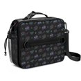 thumbnail image 1 of Game Controller Black Pattern Insulated Lunch Bag with Shoulder Strap and Bottle Holder,Bento School Lunch Bag Box,11x9.5x3.5 Inches, 1 of 5