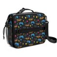 thumbnail image 1 of Game Controller Black Pattern Insulated Lunch Bag with Shoulder Strap and Bottle Holder,Bento School Lunch Bag Box,11x9.5x3.5 Inches, 1 of 5