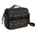 thumbnail image 1 of Game Controller Black Pattern Insulated Lunch Bag with Shoulder Strap and Bottle Holder,Bento School Lunch Bag Box,11x9.5x3.5 Inches, 1 of 3