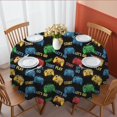 thumbnail image 1 of Game Controller Black Pattern Round Tablecloth 70"x70", Wrinkle Resistant Wipeable Table Cover for Kitchen Dining Room Picnic Patio and Party, 1 of 1