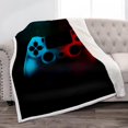 thumbnail image 1 of Game Controller Blanket Gaming Gifts for Men Kids Boys Teen Son Adult Gamer Gamepad Presents Birthday Christmas Decor Home Bedroom Living Room Soft Cozy Fluffy Sherpa Throw 50"x60", 1 of 6
