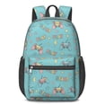 thumbnail image 1 of Game Controller Blue Pattern 17" School Backpacks for Teens,Waterproof Oxford Fabric,S-Shape Padded Straps for School,Travel,Hiking,Camping, 1 of 6