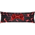 thumbnail image 1 of Game Controller Body Pillow Cover for Boys Gifts Gamer Gaming Pattern Pillow Case Protector with Zipper Decorative Long Pillowcases Soft Cushion Covers for Bedroom,Couch,Sofa 20"x54",Red, 1 of 5