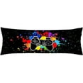 thumbnail image 1 of Game Controller Body Pillow Cover for Boys Gifts Gamer Gaming Pattern Pillow Case Protector with Zipper Decorative Long Pillowcases Soft Cushion Covers for Bedroom,Couch,Sofa 20"x54",Black, 1 of 5