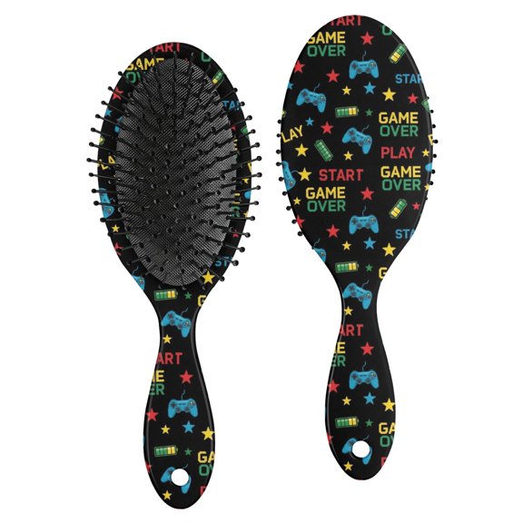 Game Controller Brush, Detangling Hair Brush,Oval Paddle Hair Brush, Air Cushion Design Gifts for Holiday Birthday Gifts