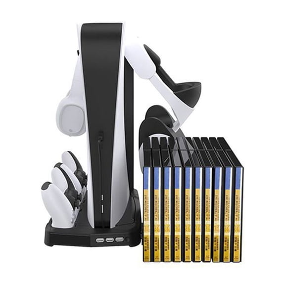 Game Controller Charger Vertical Silent Ventilator Organizer for PlayStation 5