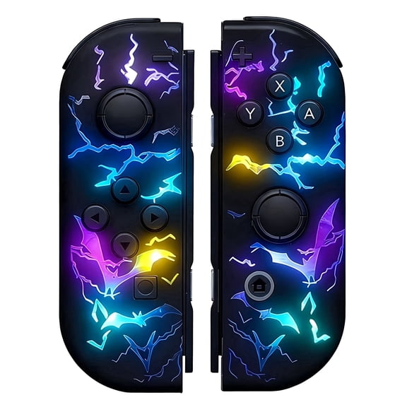 Game Controller Compatible for Nintendo Switch,Wireless Joypad Controller Replacement with RGB Lighting,Supports Dual Vibration/Motion Control/Wake-up
