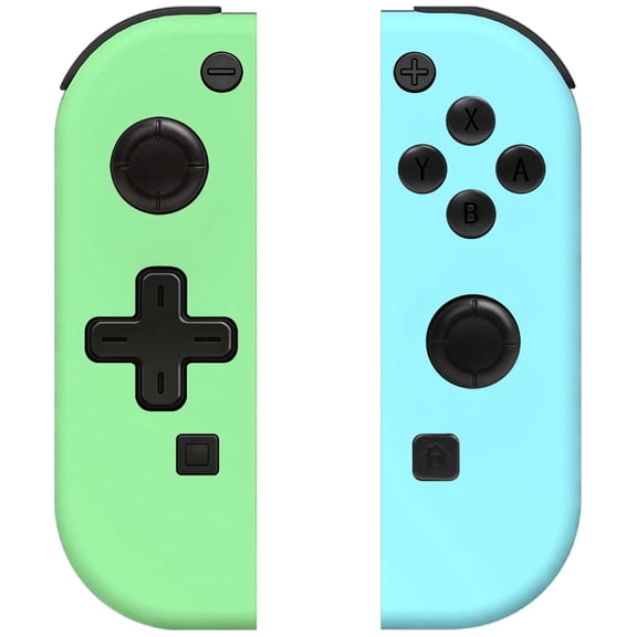 Game Controller Compatible with Nintendo Swicth, L/R Joycon Replacement with 6-Asix Gyro/Dual Motors - Blue&Green
