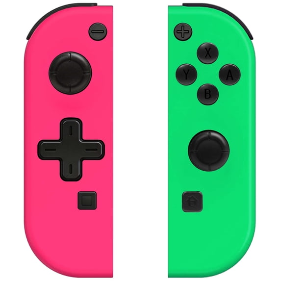 Game Controller Compatible with Nintendo Swicth, L/R Joycon Replacement with 6-Asix Gyro/Dual Motors - Pink&Green