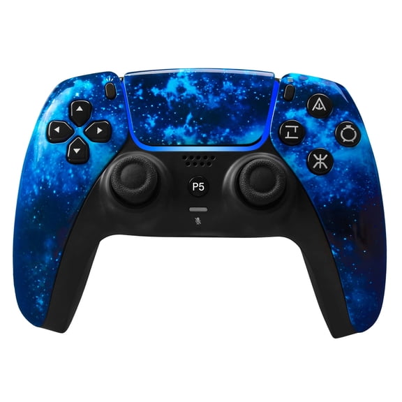 Game Controller Compatible with P5 Pro/Slim/PC, Wireless Controller with Dual Vibration/6-Axis Gyro/Mic Speaker