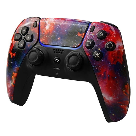 Game Controller Compatible with P5 Pro/Slim/PC, Wireless Controller with Dual Vibration/6-Axis Gyro/Mic Speaker