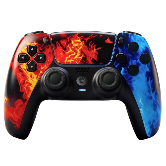 Game Controller Compatible with P5/Slim/Pro & PC, Wireless Controller Support Dual Motors, Motion Control and Mic Speaker