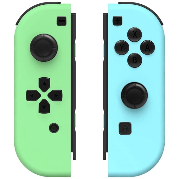 Game Controller Compatible with Swicth, L&R Switch Remote Joypad with 6-Asix Gyro/Dual Motors - Blue&Green