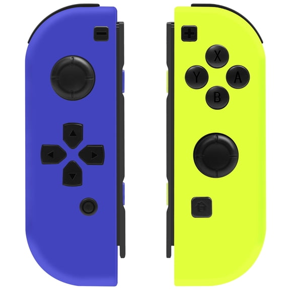 Game Controller Compatible with Swicth, L&R Switch Remote Joypad with 6-Asix Gyro/Dual Motors - Blue&Yellow