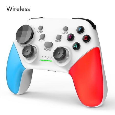 Game Controller Console, Wireless Remote Pro Controller Compatible with Nintendo Switch, TV Box, Windows PC, Laptop, Steam, PS3/4, Wired Video Gaming Gamepad Joystick with Programmable Turbo Function