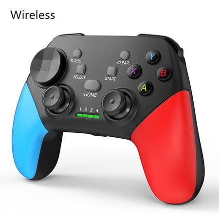 Game Controller Console, Wireless Remote Pro Controller Compatible with Nintendo Switch, TV Box, Windows PC, Laptop, Steam, PS3/4, Wired Video Gaming Gamepad Joystick with Programmable Turbo Function