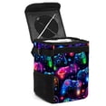 thumbnail image 1 of Game Controller Foldable Car Trash Bin with Lid, Leak-Proof, Hanging Storage Bag - Car Garbage Can and Trash Can, 1 of 6