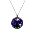thumbnail image 1 of Game Controller Glass Circular Pendant Necklace - Women's Jewelry, 1 of 5