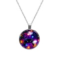 thumbnail image 1 of Game Controller Glass Design Circular Pendant Necklace - Womens Necklaces, 1 of 5