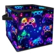 thumbnail image 1 of Game Controller Large Capacity Foldable Clothes Storage Basket Organizer Bins, Storage Bins with Handle, 10.8"x10.5"x10.6, 1 of 6
