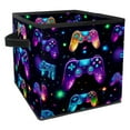 thumbnail image 1 of Game Controller Large Capacity Foldable Storage Basket Organizer Bins with Handle, 10.8"x10.5"x10.6", Cube Organizer, 1 of 6