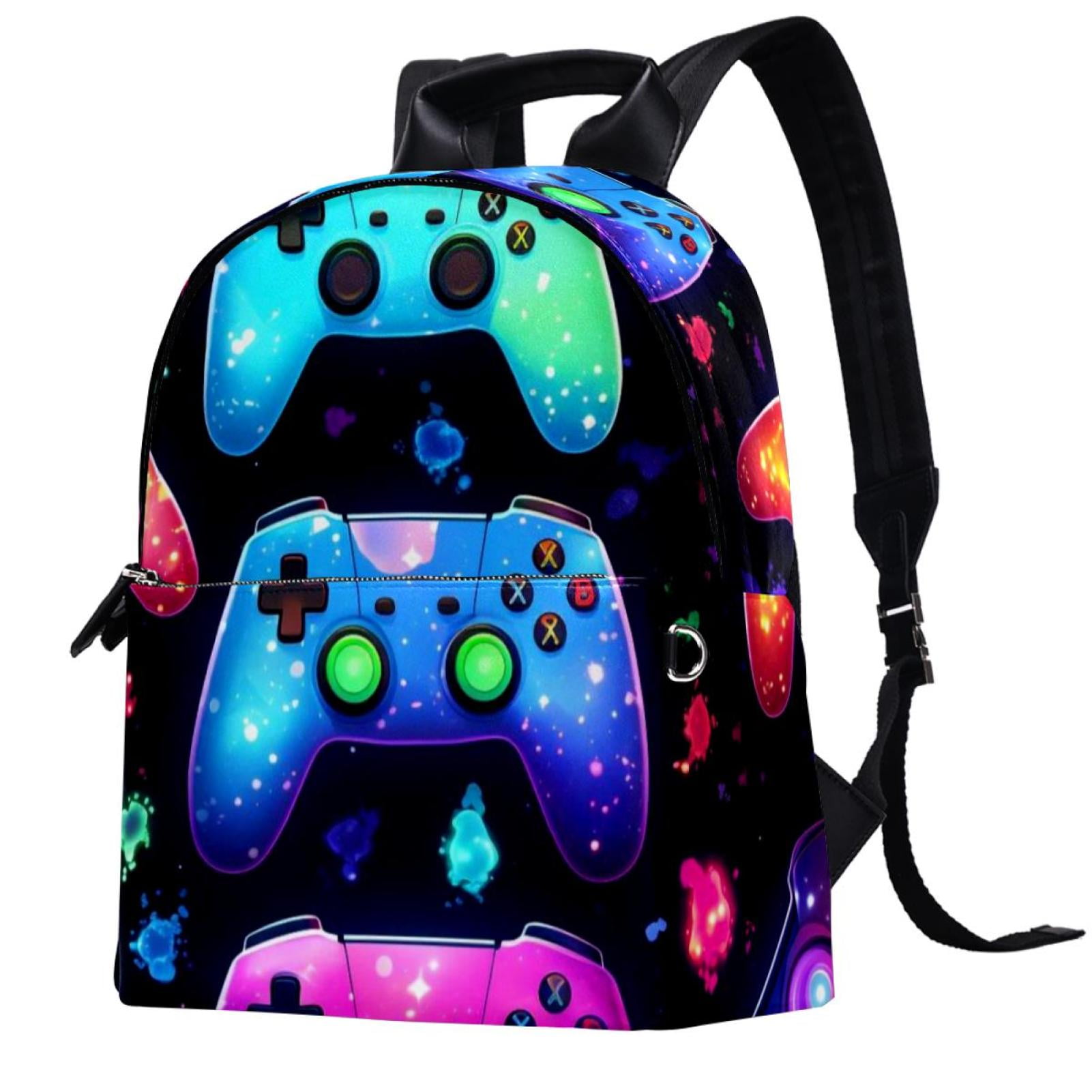 Game Controller Leather Backpack with Adjustable Shoulder Straps