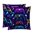thumbnail image 1 of Game Controller Luxurious Velvet Throw Covers Pillow Inserts - Set of 2 Throw Pillows with Unique Patterns - 16x16, 18x18, 20x20 Inches for Home Decor and Gifts, 1 of 6
