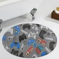 thumbnail image 1 of Game Controller Pattern Round Carpet Circle Rug Outdoor Patio Area Rug Washable Large Area Rugs Hallway Room Decor Fitness Mats, 1 of 8