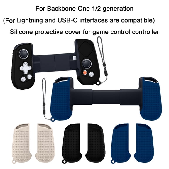 Game Controller Protective Cover 360-Degree Protection Shockproof Ergonomic Grip Anti-Scratch Handle Cover for Backbone One