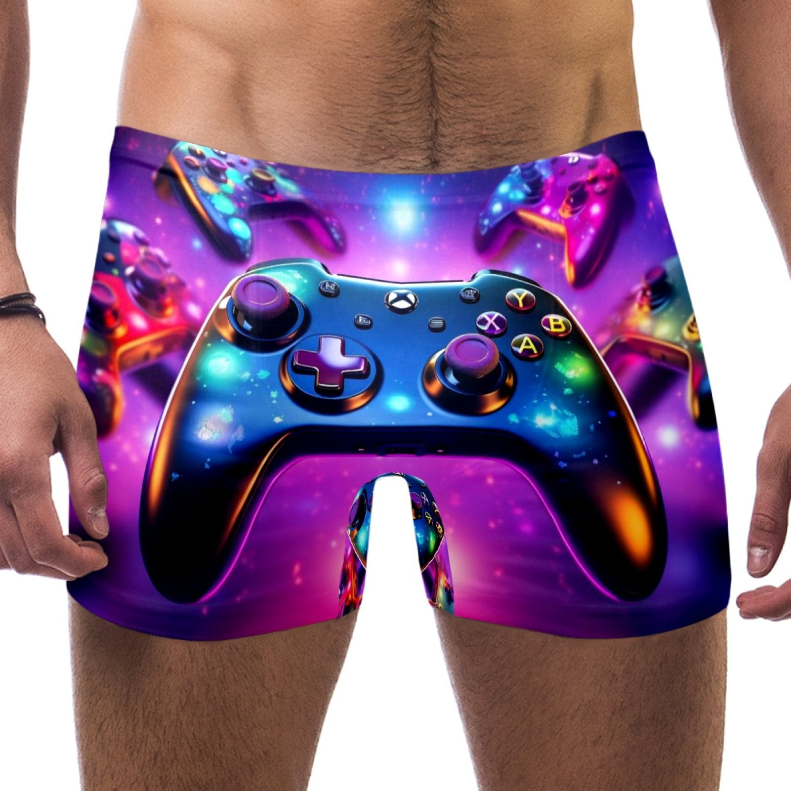 Game Controller Quick Dry Polyester Men's Beach Swim Trunks
