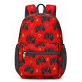 thumbnail image 1 of Game Controller Red Pattern 17" School Backpacks for Teens,Waterproof Oxford Fabric,S-Shape Padded Straps for School,Travel,Hiking,Camping, 1 of 6