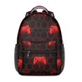 thumbnail image 1 of Game Controller Red Pattern Backpack for School, Cute School Bag with Adjustable Shoulder Straps and Padded Back, 15.3"x11"x6.7", 1 of 5