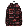 thumbnail image 1 of Game Controller Red Pattern Backpack for School, Cute School Bag with Adjustable Shoulder Straps and Padded Back, 15.7"x11.8"x5.5", 1 of 5