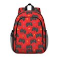 thumbnail image 1 of Game Controller Red Pattern Backpack for School, Cute School Bag with Adjustable Shoulder Straps and Padded Back, 15"x11.42"x5.5", 1 of 5