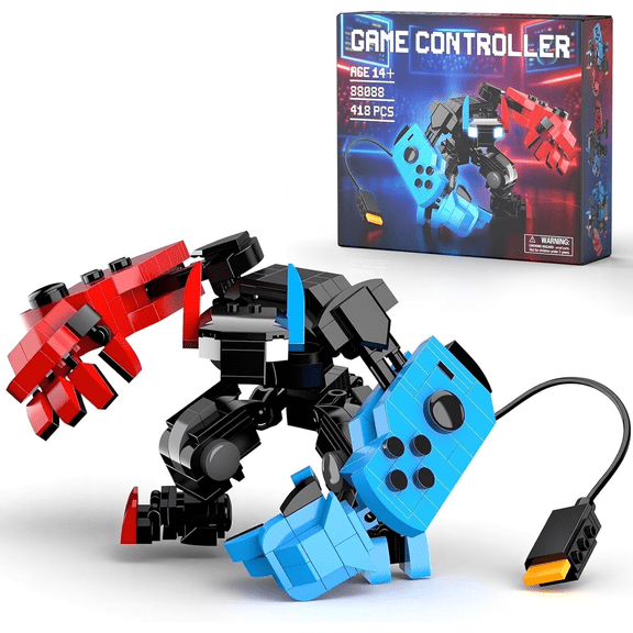 Game Controller Robot Mech Building Set, Posable Building Blocks Toy for Teens & Adults Age 14+