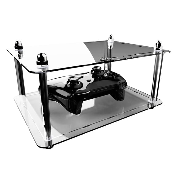 Game Controller Storage Box Transparent Acrylic Material Stackable Gamepad Dust Cover for PS4/PS5/Switch PRO/Xbox Control-No Charging Hole