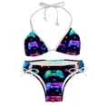 thumbnail image 1 of Game Controller Swimsuit Women Bikini Set with Detachable Sponge and Adjustable Strap, Two-Pack, Beach Pool Vacation., 1 of 6