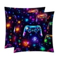 thumbnail image 1 of Game Controller Throw Pillow Inserts Set Covers of 2 Decorative Velvet Throw Pillows with Unique Patterns - 16x16, 18x18, 20x20 Inches for Home Decor and Gifts, 1 of 6