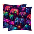 thumbnail image 1 of Game Controller Throw Pillow Inserts Set Covers of 2 Decorative Velvet Throw Pillows with Unique Patterns - 16x16, 18x18, 20x20 Inches for Home Decor and Gifts, 1 of 6